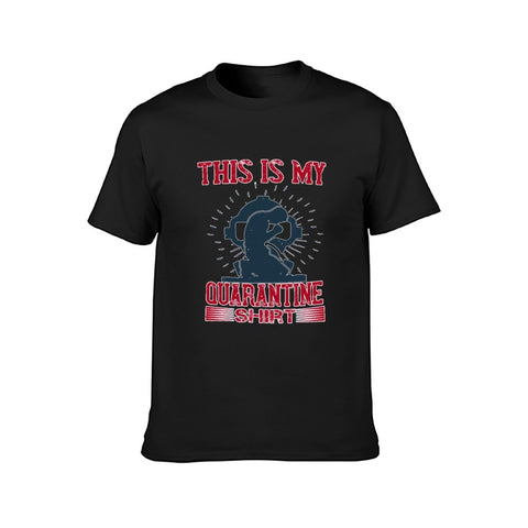Image of Double Sided Quarantine T-Shirt for Men, Adult Cotton Short Sleeve Tee - Alexecom.com