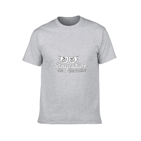 Image of Double Sided Staycation T-Shirt for Men, Adult Cotton Short Sleeve Tee - Alexecom.com