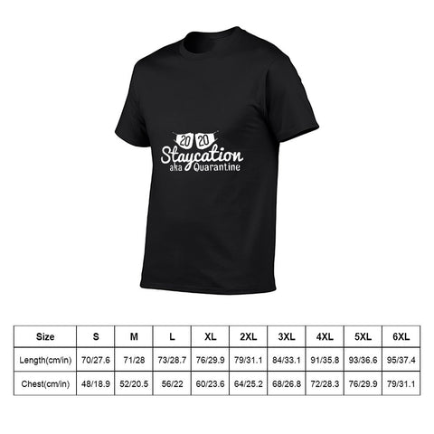 Image of Double Sided Staycation T-Shirt for Men, Adult Cotton Short Sleeve Tee - Alexecom.com