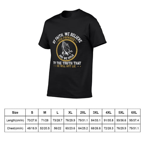 Image of Double Sided We Belive God T-Shirt for Men, Adult Cotton Short Sleeve Tee - Alexecom.com