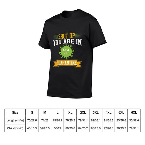 Image of Double Sided You Are In Quarantine T-Shirt for Men, Adult Cotton Short Sleeve Tee - Alexecom.com
