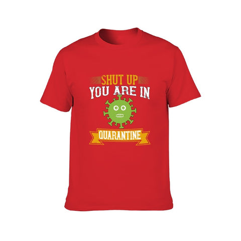 Image of Double Sided You Are In Quarantine T-Shirt for Men, Adult Cotton Short Sleeve Tee - Alexecom.com