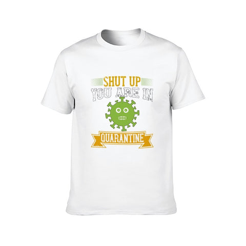 Image of Double Sided You Are In Quarantine T-Shirt for Men, Adult Cotton Short Sleeve Tee - Alexecom.com