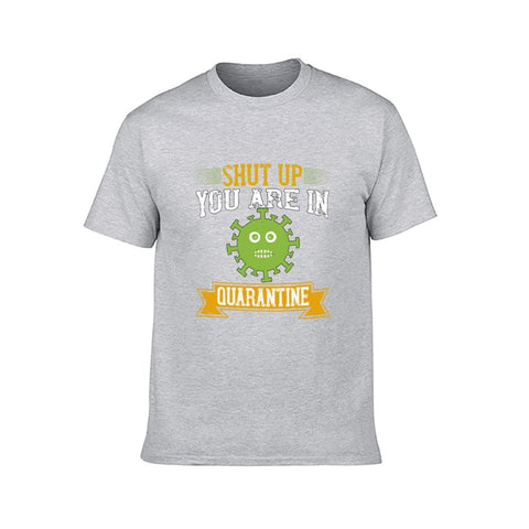 Image of Double Sided You Are In Quarantine T-Shirt for Men, Adult Cotton Short Sleeve Tee - Alexecom.com