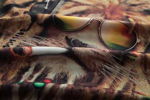 Image of European and American fashion in summer 3D printing lions male short sleeved T-shirt 3D T-shirt - Alexecom.com