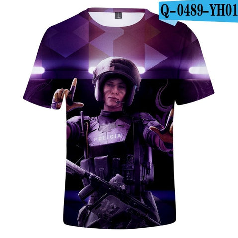 Image of Fire Fighter 3D printed short-sleeved T-shirt - Alexecom.com