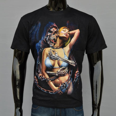 Image of Hot Sale Brand New Fashion Summer Men T-shirt 3d Print Nightmare Tiger Short-Sleeved Casual Tops Tees Men's Plus Size Shirts - Alexecom.com