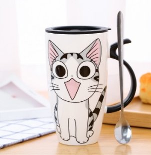 Image of Large 600 ml Cute Ceramic Cat Mug - Alexecom.com