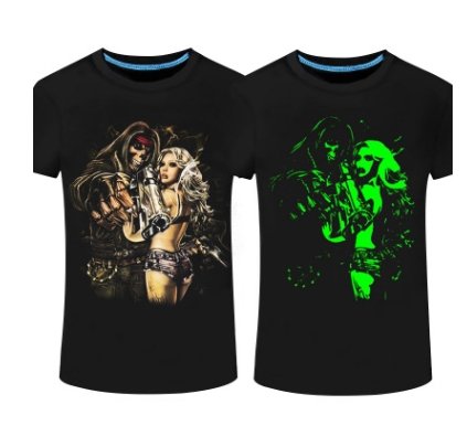 Image of New luminous men's short-sleeved T-shirt Personality men's 3D printed round neck T-shirt - Alexecom.com