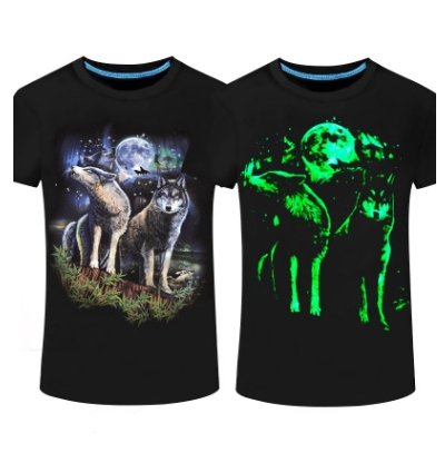 Image of New luminous men's short-sleeved T-shirt Personality men's 3D printed round neck T-shirt - Alexecom.com