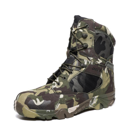 Image of 2020 Winter Men Boots Military Quality Special Force Tactical Desert Combat Ankle Boats Army Work Shoes Leather Snow Boots