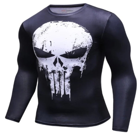 Image of Punisher Men‘s Skin Tight Long Sleeves - Alexecom.com