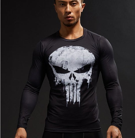 Image of Punisher Men‘s Skin Tight Long Sleeves - Alexecom.com