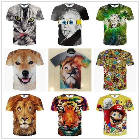 Image of Sprout 3D T-shirt 3D Eins stereo men short sleeved T-shirt couple for summer clothes increase code - Alexecom.com