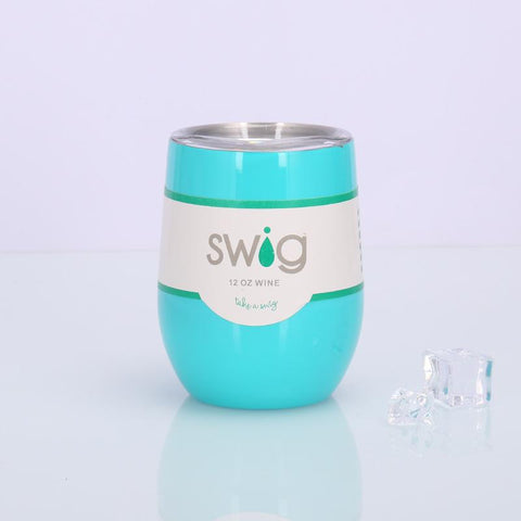 Image of Swig eggshell cup 12oz stainless steel wine mug - Alexecom.com