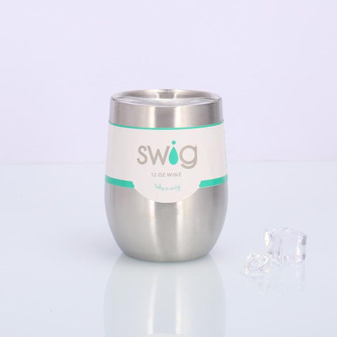Image of Swig eggshell cup 12oz stainless steel wine mug - Alexecom.com