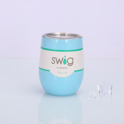 Image of Swig eggshell cup 12oz stainless steel wine mug - Alexecom.com