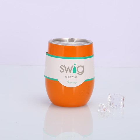 Image of Swig eggshell cup 12oz stainless steel wine mug - Alexecom.com