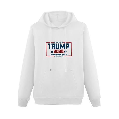 Image of Trump 2020 American Flag Hoodie Front and Back Print Hooded Sweater with Pockets for Women - Alexecom.com