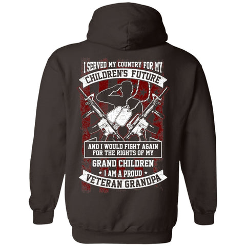Image of Veteran Design Double Side Printed Pullover Hoodie - Alexecom.com