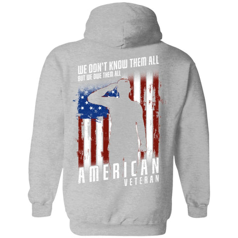 Image of Veteran Design Double Side Printed Pullover Hoodie - Alexecom.com