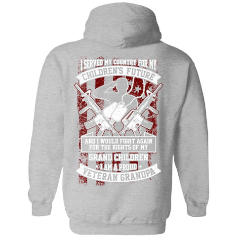Image of Veteran Design Double Side Printed Pullover Hoodie - Alexecom.com