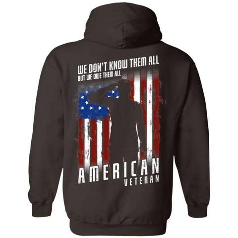 Image of Veteran Design Double Side Printed Pullover Hoodie - Alexecom.com