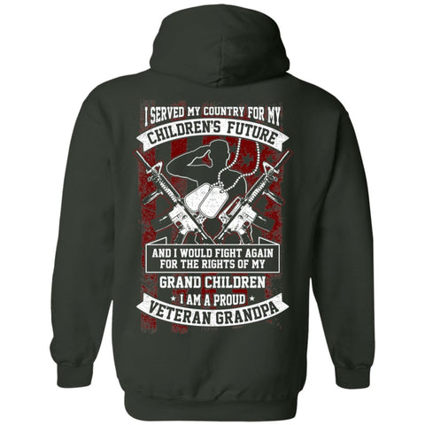 Image of Veteran Design Double Side Printed Pullover Hoodie - Alexecom.com