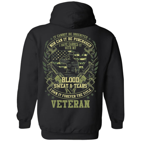 Image of Veteran Design Double Side Printed Pullover Hoodie - Alexecom.com