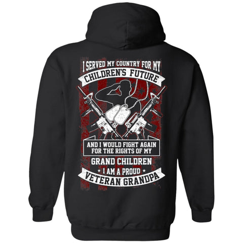 Image of Veteran Design Double Side Printed Pullover Hoodie - Alexecom.com