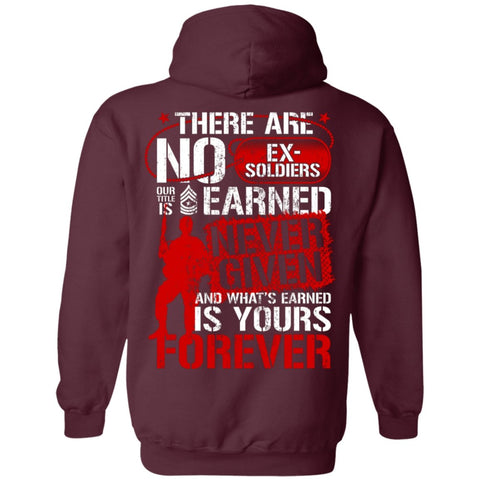 Image of Veteran Design Double Side Printed Pullover Hoodie - Alexecom.com