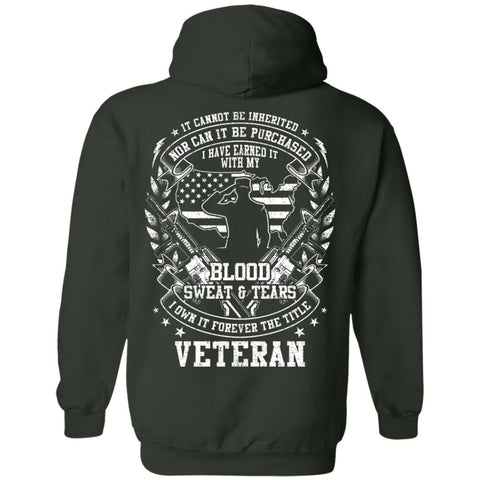 Image of Veteran Design Double Side Printed Pullover Hoodie - Alexecom.com
