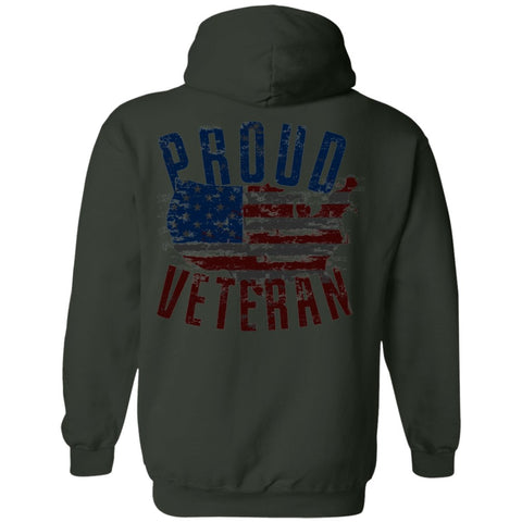 Image of Veteran Design Double Side Printed Pullover Hoodie - Alexecom.com