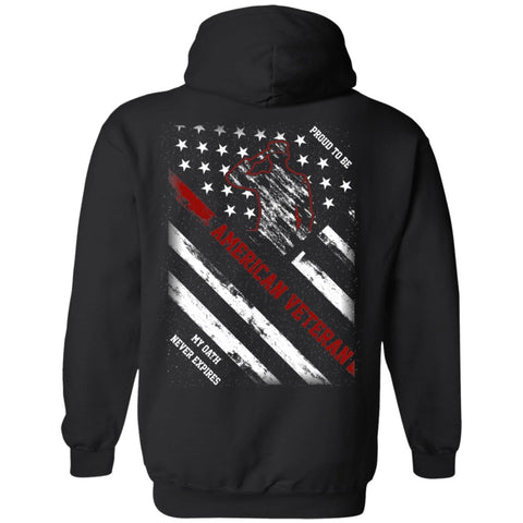 Image of Veteran Design Double Side Printed Pullover Hoodie - Alexecom.com