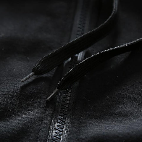 Image of Wild dog Design Hoodie Full Zip Warm and Thick Plush Sweater for Men Front and Back Print - Alexecom.com