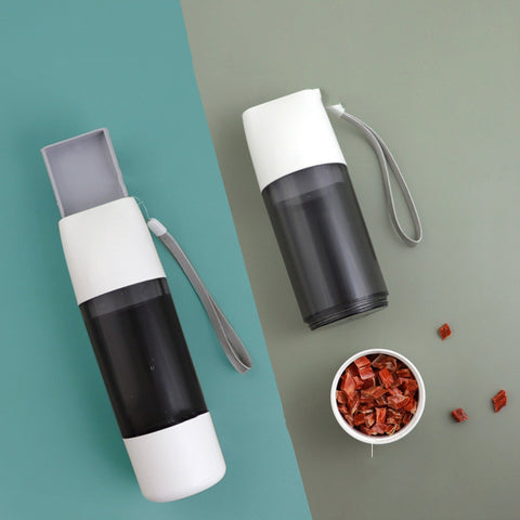 Image of Portable Dog Water Bottle 350ml Water Food Container For Dog Pets Feeder Bowl Outdoor Travel Drinking Bowls Water Dispenser