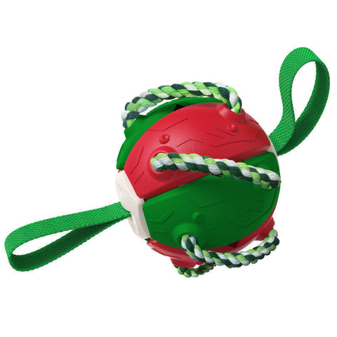 Image of Interactive Dog Football Soccer Ball With Tabs Inflated Training Toy Outdoor Border Collie Balls Pet Products