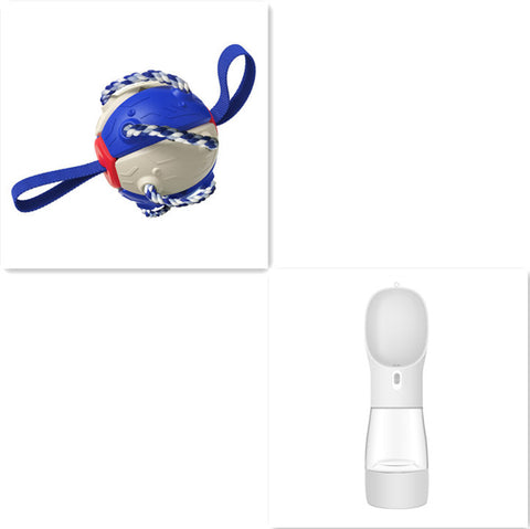 Image of Interactive Dog Football Soccer Ball With Tabs Inflated Training Toy Outdoor Border Collie Balls Pet Products