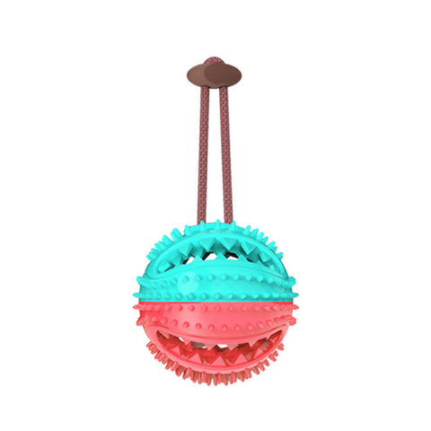 Image of Dog Toys Silicon Suction Cup Tug Interactive Dog Ball Toy For Pet Chew Bite Tooth Cleaning Toothbrush Feeding Pet Supplies