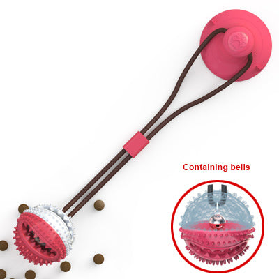 Image of Dog Toys Silicon Suction Cup Tug Interactive Dog Ball Toy For Pet Chew Bite Tooth Cleaning Toothbrush Feeding Pet Supplies