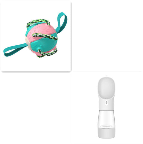 Image of Interactive Dog Football Soccer Ball With Tabs Inflated Training Toy Outdoor Border Collie Balls Pet Products