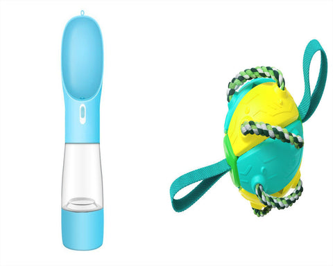 Image of Interactive Dog Football Soccer Ball With Tabs Inflated Training Toy Outdoor Border Collie Balls Pet Products