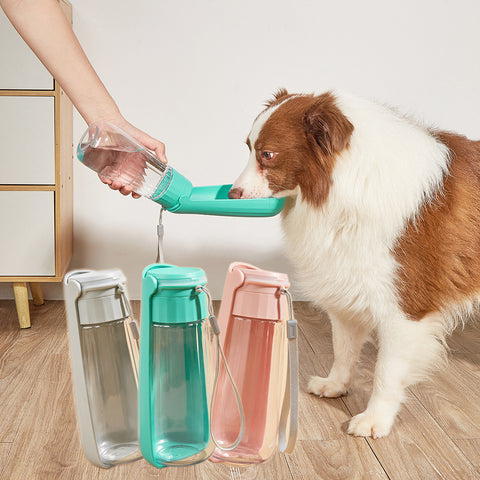 Image of Pet Water Cup Outdoor Portable Folding Dog Water Bottle 550ml Large Capacity Medium To Large Dog Drinking Bottle