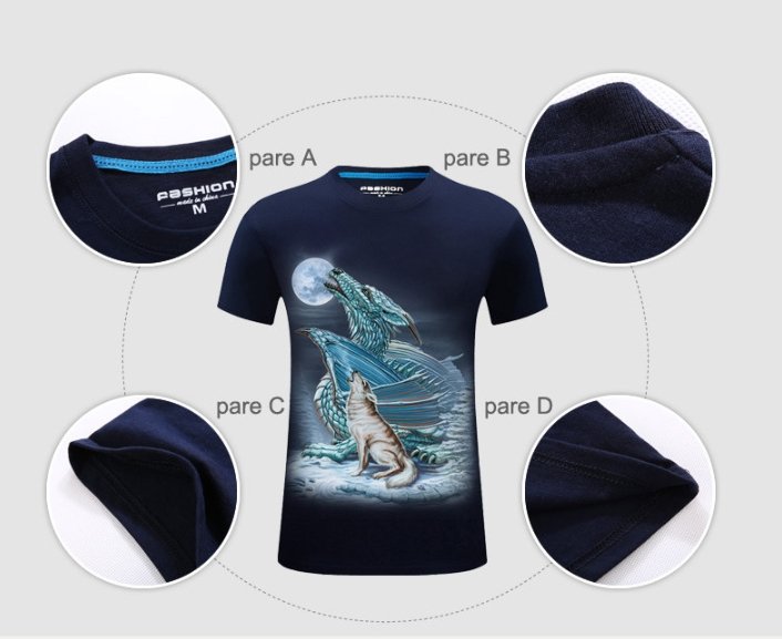 2020 men's spring t-shirt 3D men's print European and American short-sleeved T-shirt HD digital printing short sleeve - Alexecom.com