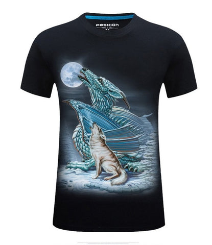 Image of 2020 men's spring t-shirt 3D men's print European and American short-sleeved T-shirt HD digital printing short sleeve - Alexecom.com