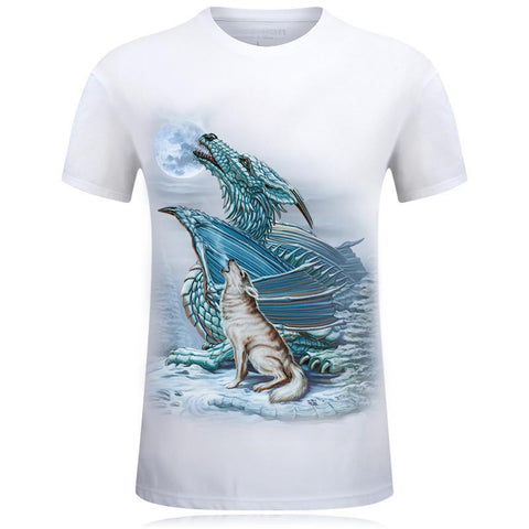 Image of 2020 men's spring t-shirt 3D men's print European and American short-sleeved T-shirt HD digital printing short sleeve - Alexecom.com