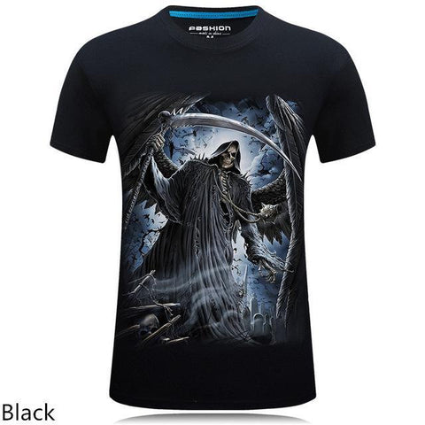 Image of 3D personalized animal print casual large size short-sleeved T-shirt male - Alexecom.com
