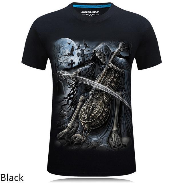 3D personalized animal print casual large size short-sleeved T-shirt male - Alexecom.com