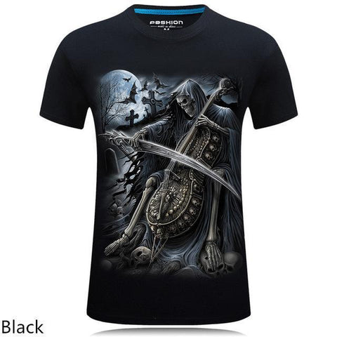 Image of 3D personalized animal print casual large size short-sleeved T-shirt male - Alexecom.com