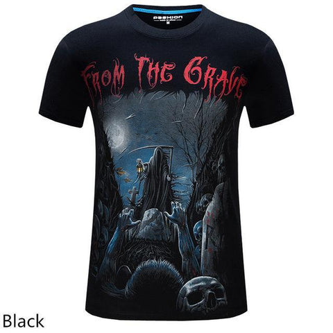 Image of 3D personalized animal print casual large size short-sleeved T-shirt male - Alexecom.com